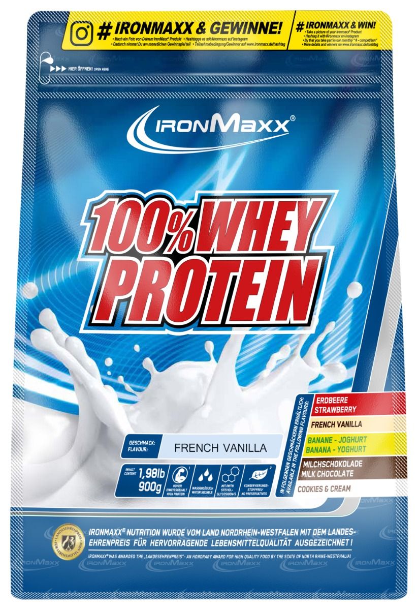 IronMaxx 100% Whey Protein 500g Bag French Vanilla