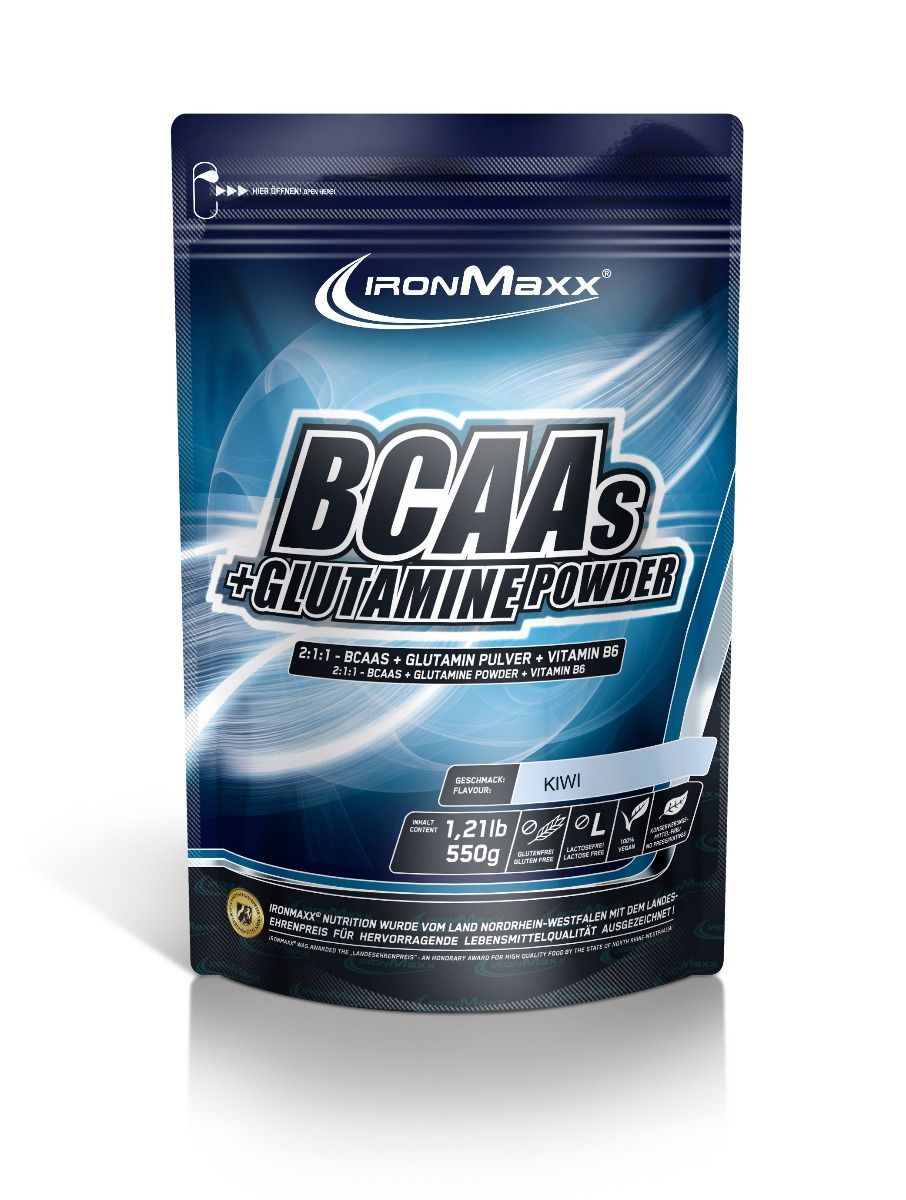 BCAAs + Glutamine Pulver Kiwi 550g Pulver Beutel