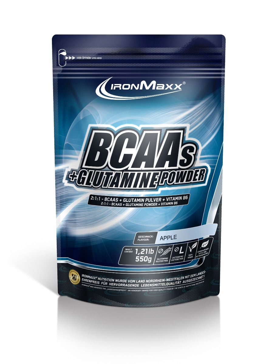 BCAAs + Glutamine Pulver Cola-Limette 550g Pulver Beutel