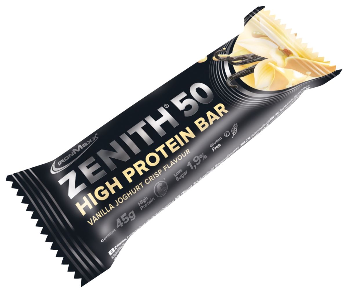 IronMaxx 50% Zenith® Protein Bar - Vanilla Yoghurt Crisp 45g 