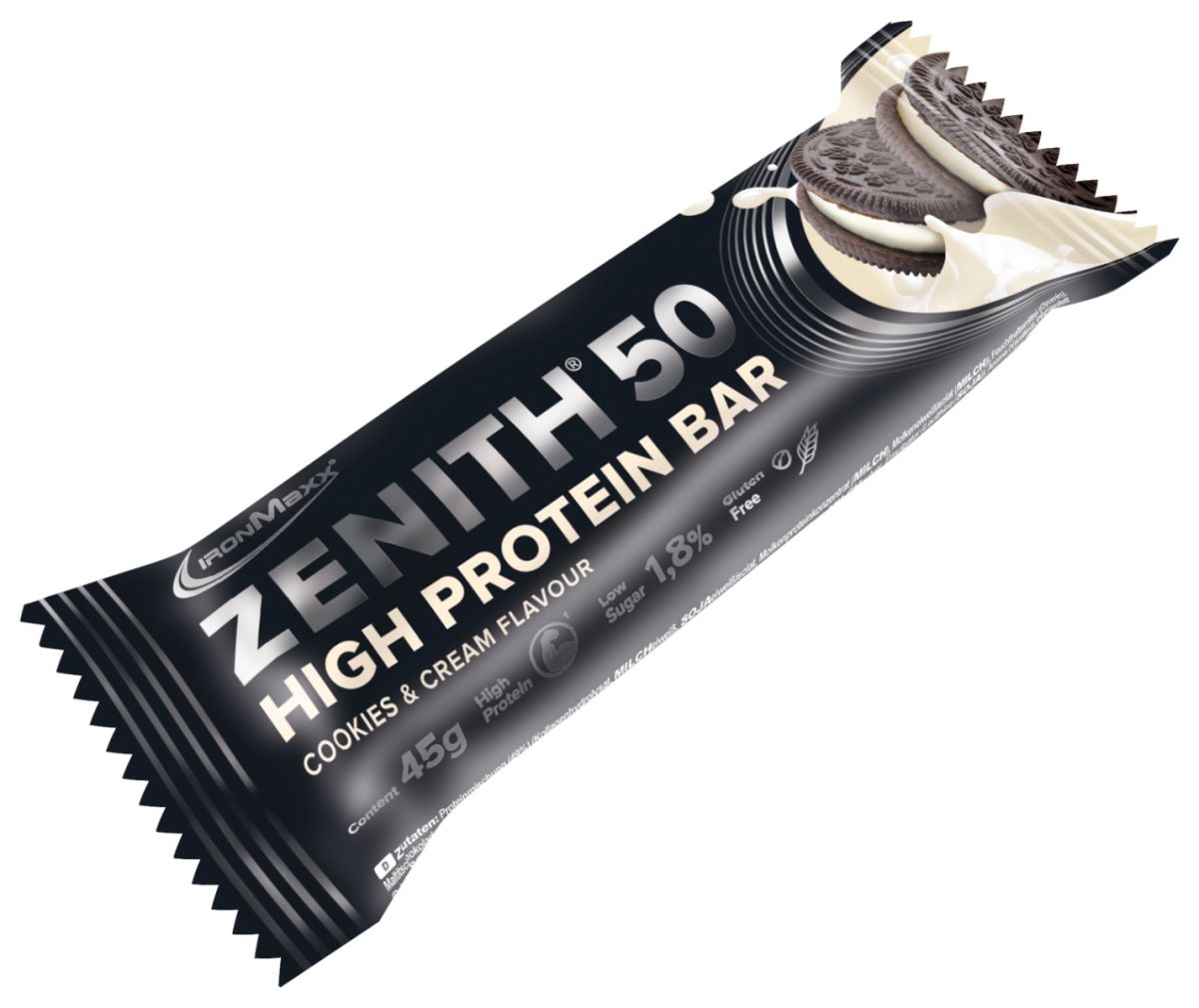 IronMaxx 50% Zenith® Protein Bar - Cookies & Cream 45g