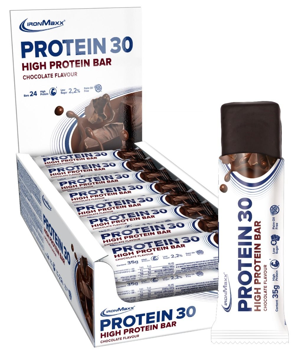 IronMaxx Protein 30 Protein Bar - Chocolate 24 x 35g