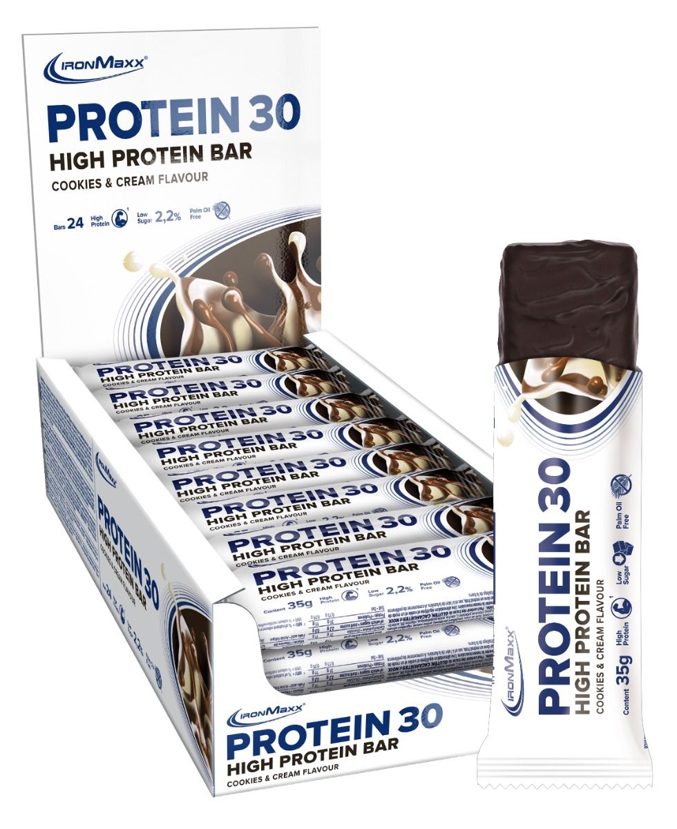 Protein 30 Protein Riegel - Cookies & Cream (24x35g)