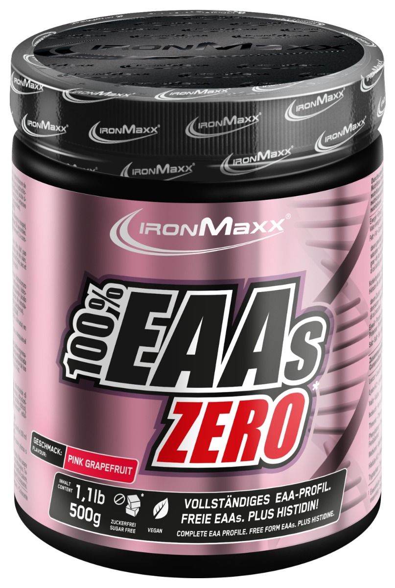 IronMaxx 100% EAAs Zero 500g Pink Grapefruit