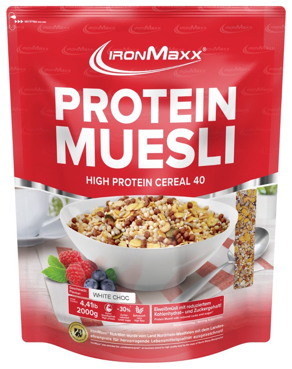 IronMaxx Protein Muesli - White Chocolate Vanilla 2000g