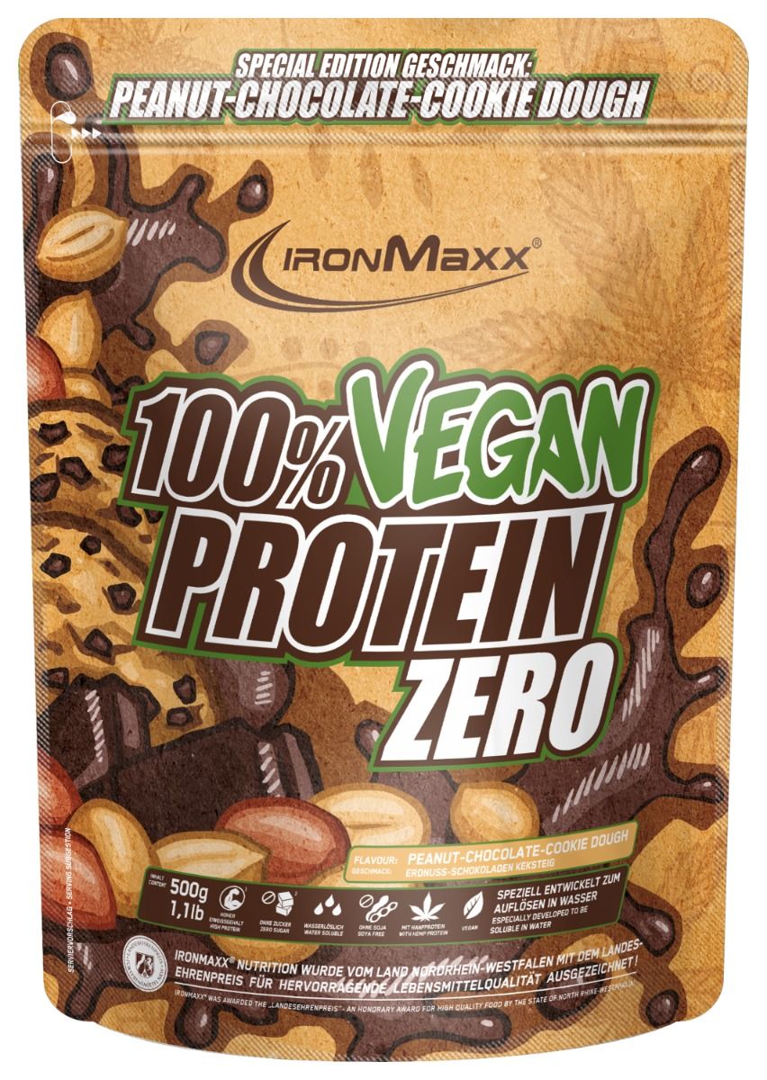 100% Vegan Protein Zero - Peanut Chocolate Cookie Dough (500g)