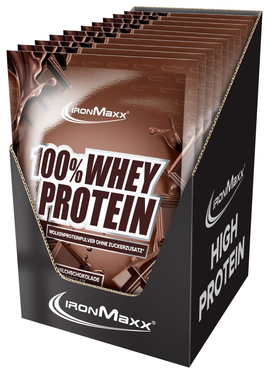 IronMaxx 100% Whey Protein 30g Tray Sachet Milk Chocolate