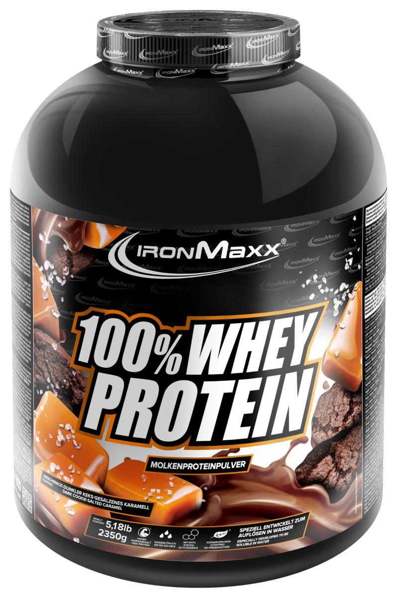 IronMaxx 100% Whey Protein 2350g Tin Dark Cookie Salted Caramel