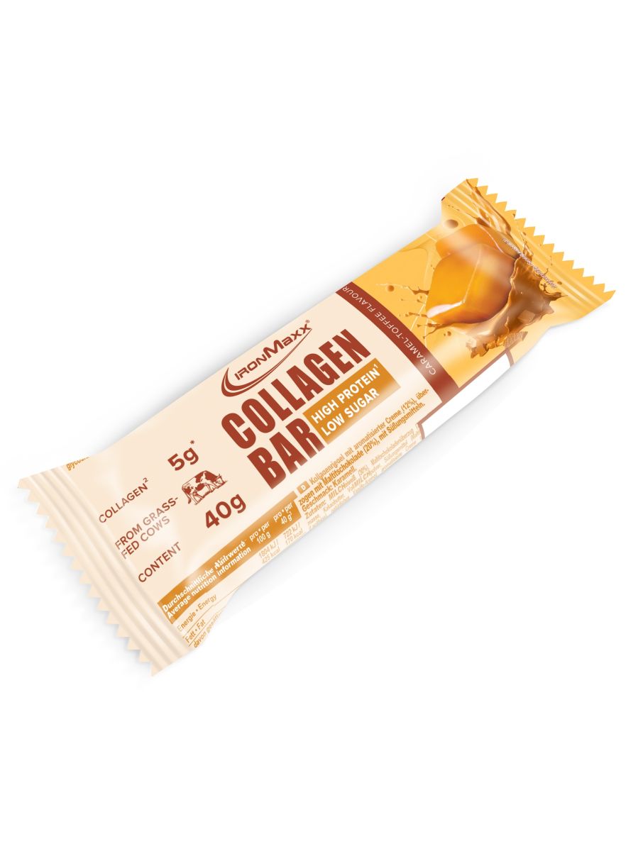 IronMaxx Collagen Bar – Caramel - Toffee Flavour 40g