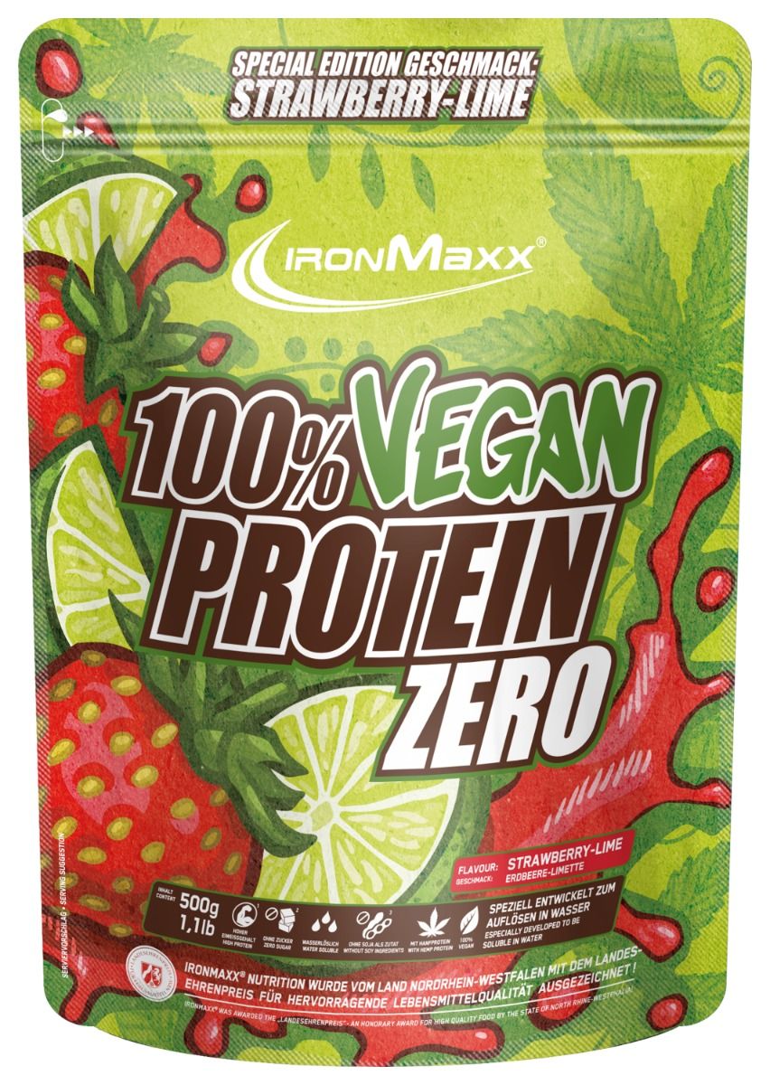 100% Vegan Protein Zero - Strawberry Lime (500g)
