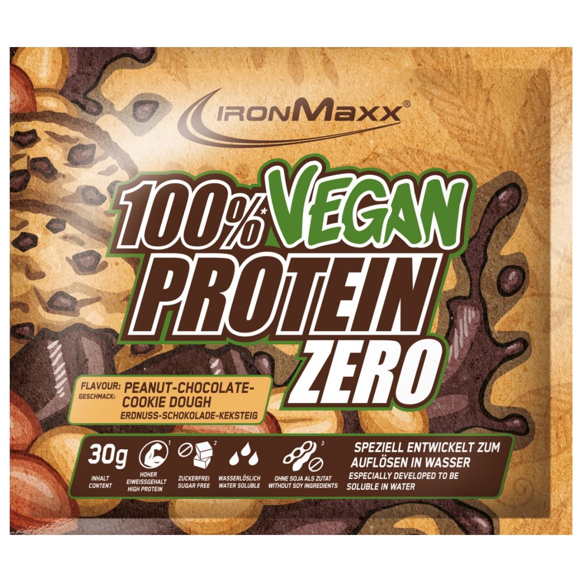 100% Vegan Protein Zero - 30g Probe - Peanut Chocolate Cookie Dough