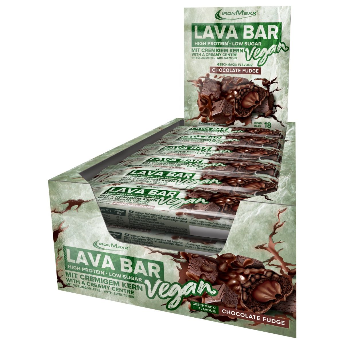 Vegan Lava Bar Protein Riegel (18x40g) - Chocolate Brownie (MHD: 03.01.2025)